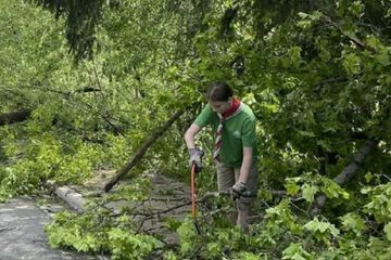 ‘Do a good turn daily’: 1st Uxbridge Scouts rush to help after tornado